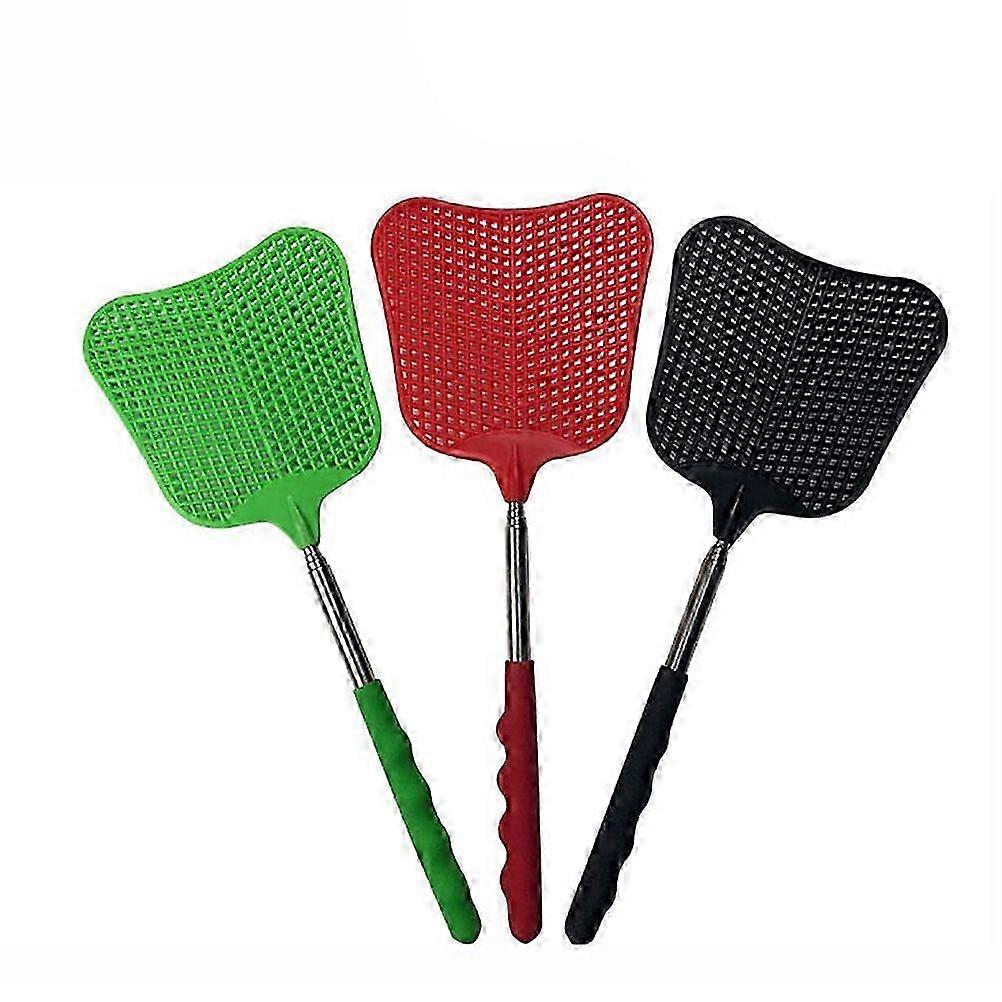3pcs Retractable Fly Swatter Mosquito Insect Killer Tool Made of Stainless Steel for Effective Bug Control