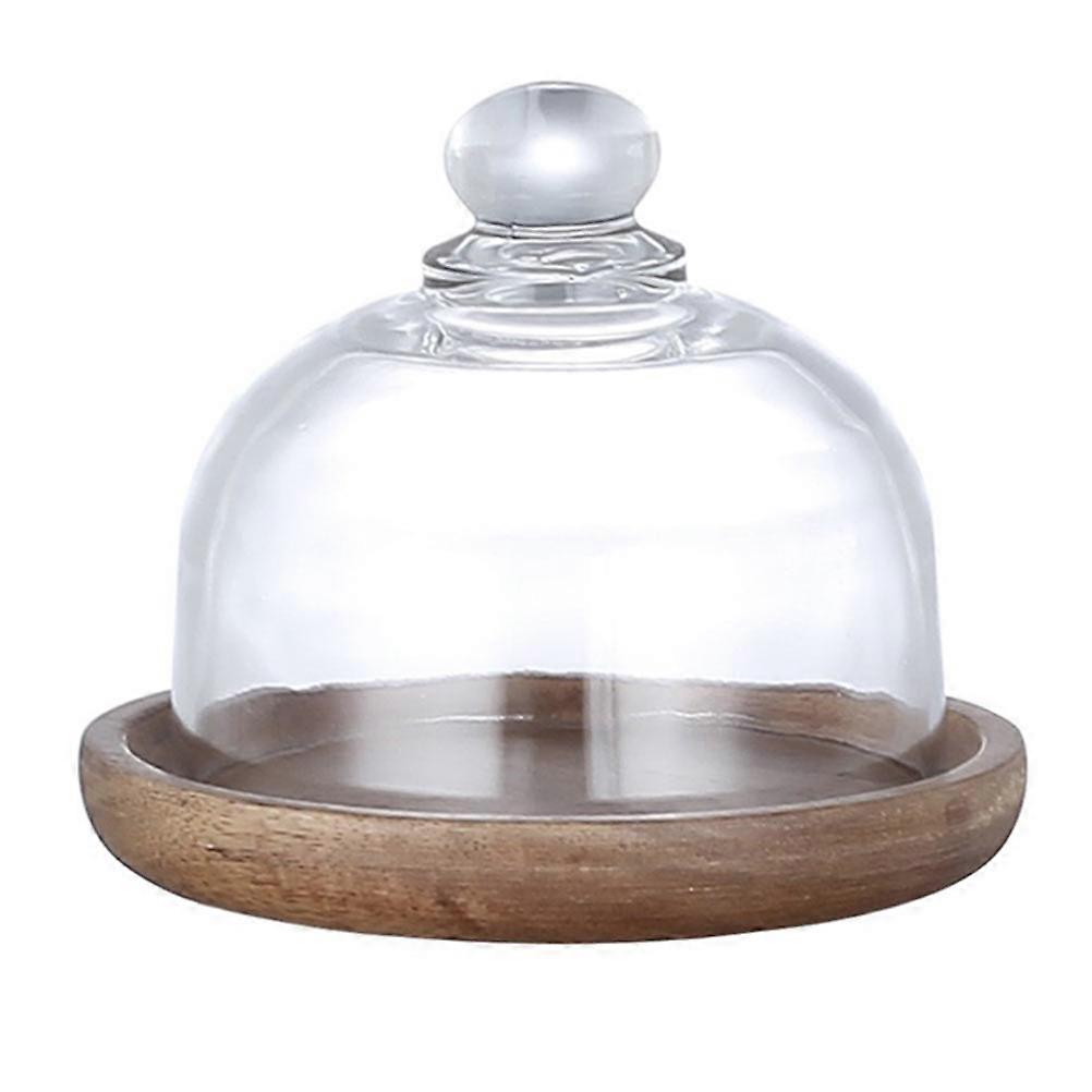 Bandeja para bolo com tampa de vidro, conjunto com 1 peça, ideal para servir bolos na cozinha.