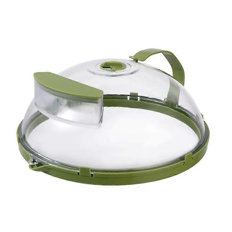 Microwave Splatter Cover with Water Steamer Handle Plastic Dish Bowl Plate Serving Lid