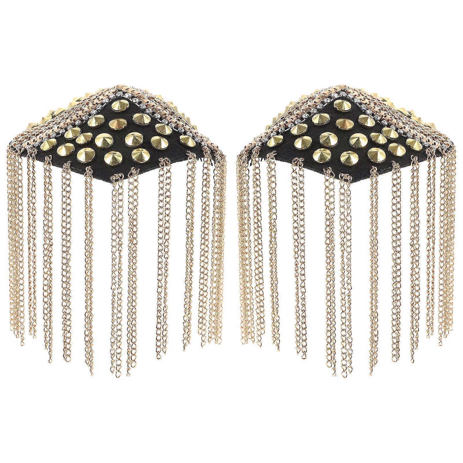 Tassel Adorned Shoulder Board for Chic Outfits