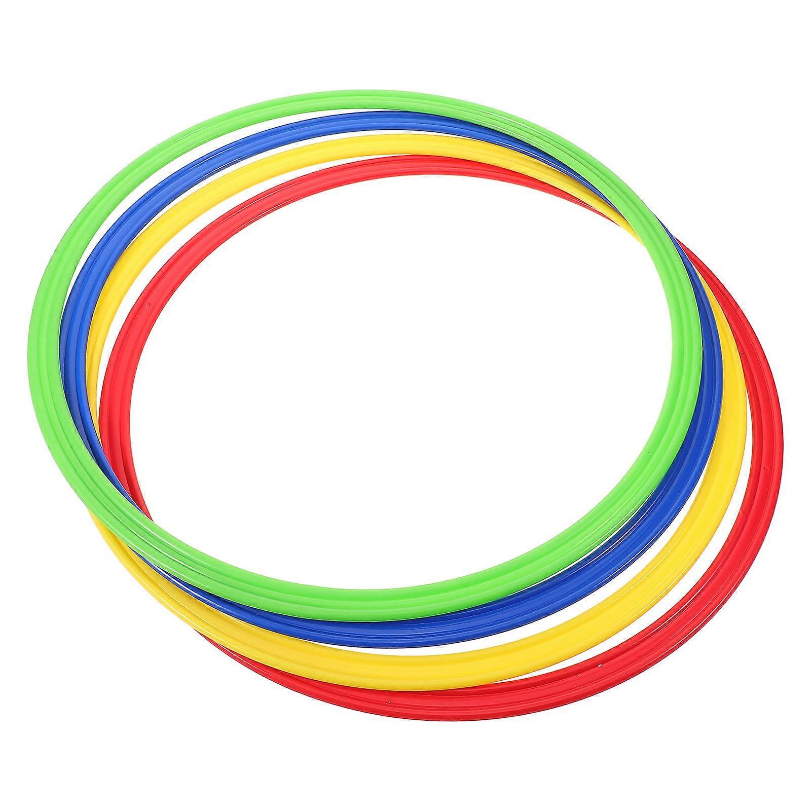 4pcs Agility Rings for Soccer Training Speed, Coordination, and Fitness Drill Equipment Durable Lightweight Cones in Red, Yellow, Green, Blue