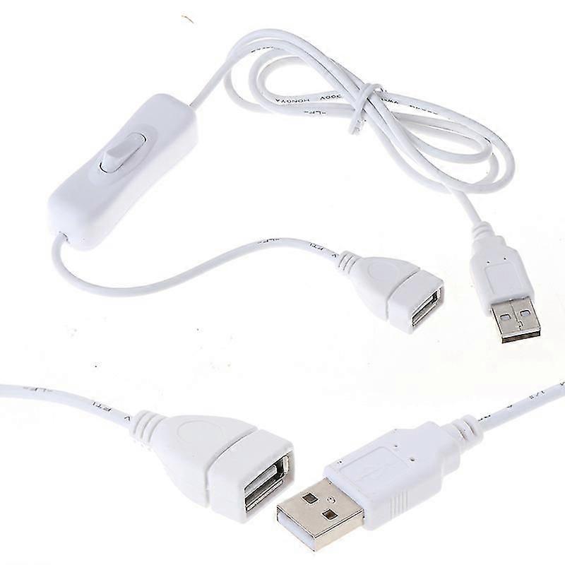 1pc 1m Usb Cable With Switch On/off Cable Extension Toggle For Usb Lamp Usb Fan