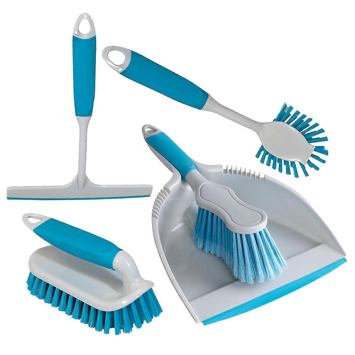 Charles Bentley 'Brights' Kitchen Bundle Dustpan & Brush Washing Up Blue