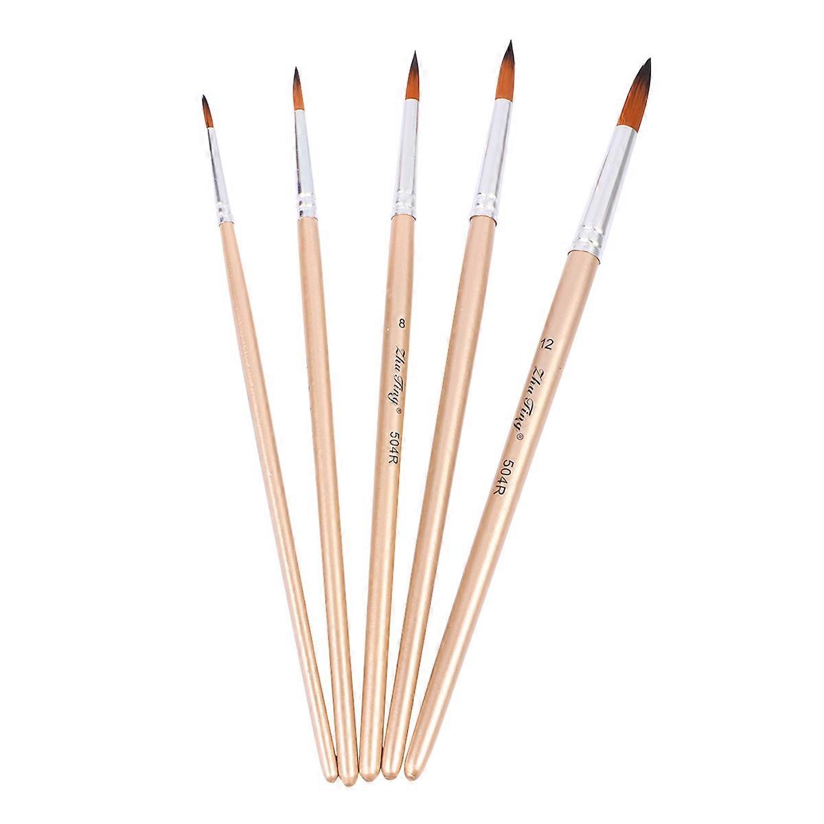 Professional Artist Brush Set Multi-Function Oil Painting Tools Rose Gold 5Pcs