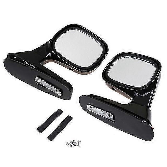 2Pcs Universal Wide Angle Side Rear View Mirror for Cars, SUVs, and Trucks in Black and Silver