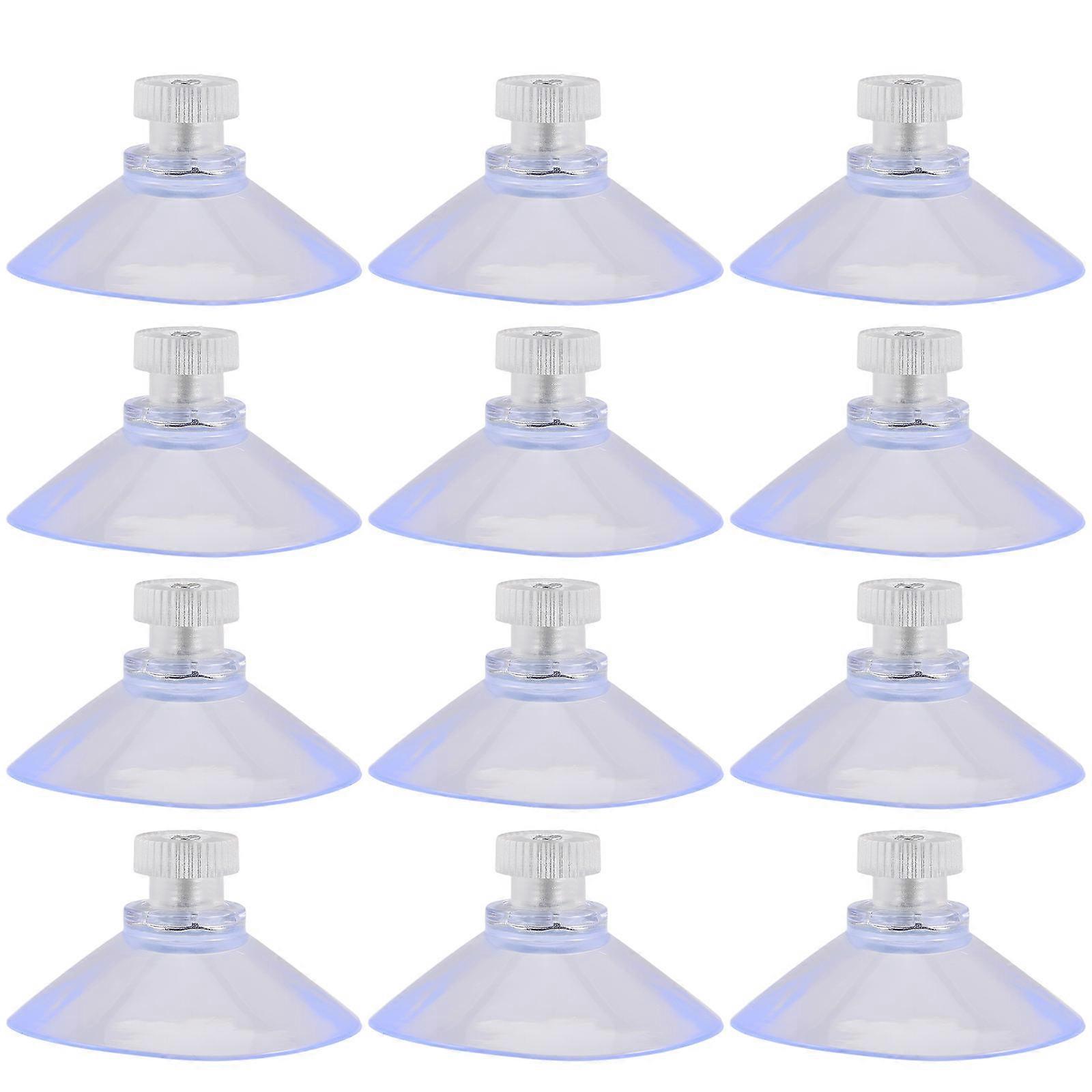 Heavy Duty Suction Cup Hooks 12pcs Extra Strong Clear PVC Pads with Screw for Bathroom, Kitchen, Car & Window Use Flexible Hanging & Securing