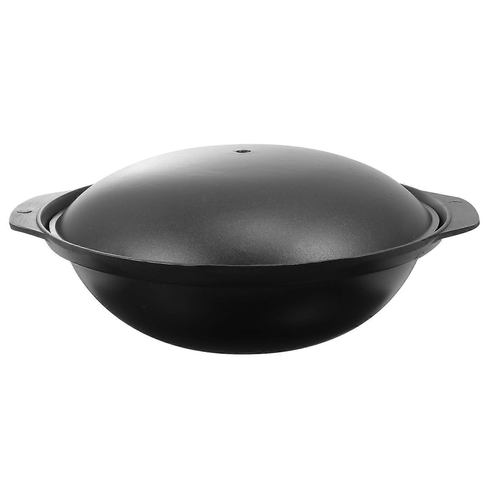 Rice Cooking Pot Chicken Clay Pot for Family Stewing Black 27X24X7CM Non-stick 1 Set