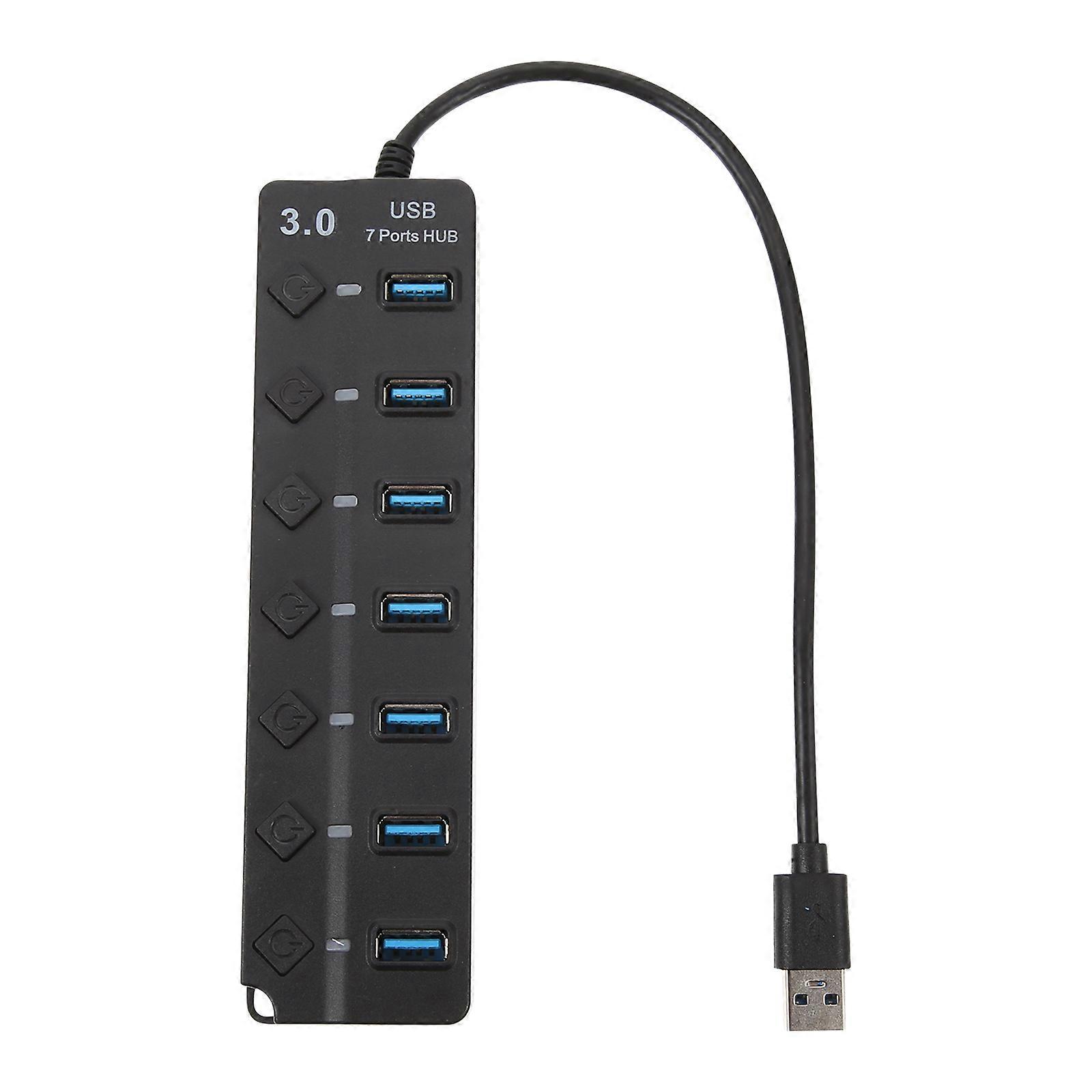 Usb3.0 Hub 7-Port Multifunction Expansion Transfer Adapter for Computer