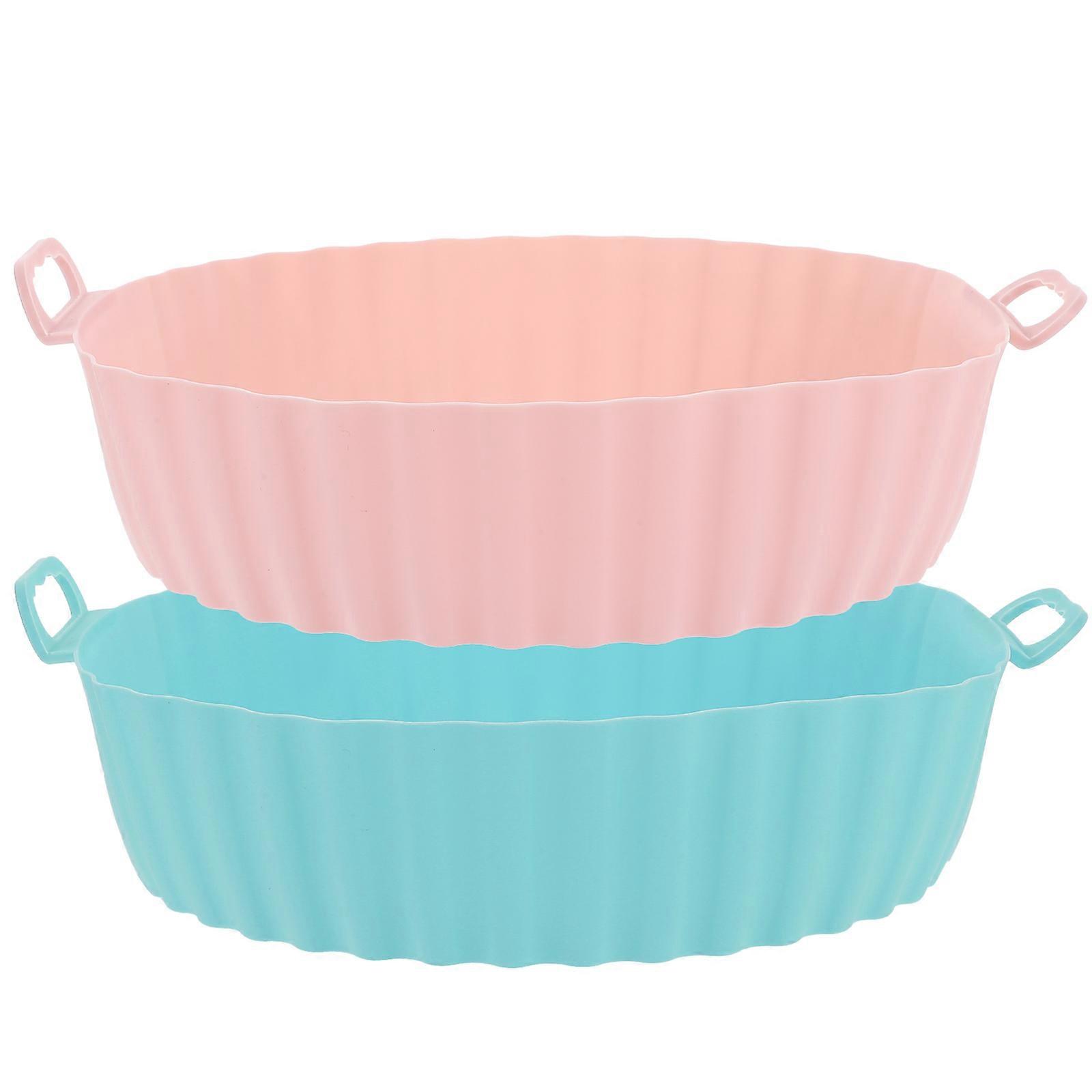 Air Fryer Accessory Multi-Function Air Fryer Mat Kitchen Air Fryer Accessory Heat-resistant Pink 2Pcs