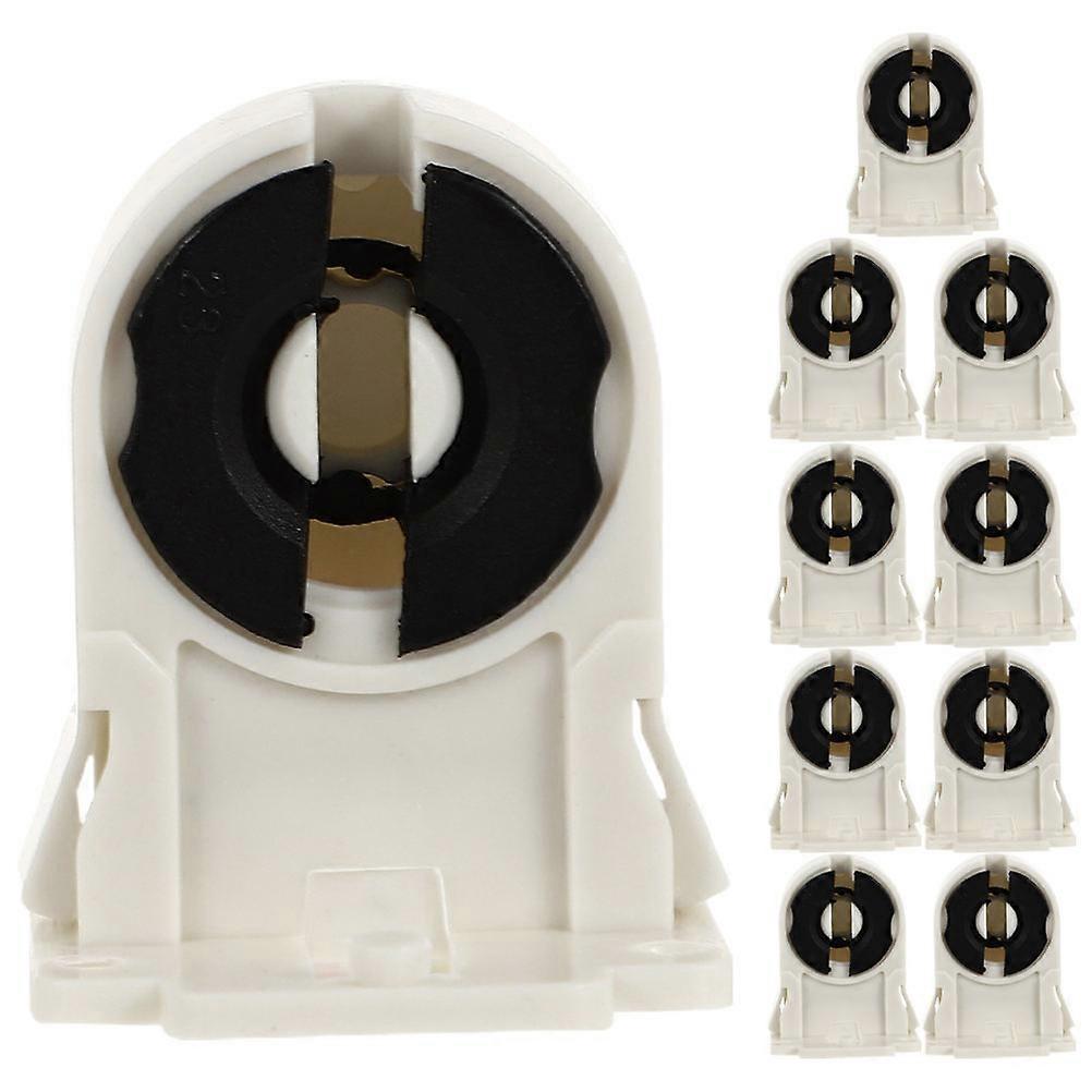 Lamp Bulb Holder Fluorescent Tube Light Socket Holder Office Use / Fluorescent Tubes 3.60X2.80X2.20CM Lighting 10Pcs