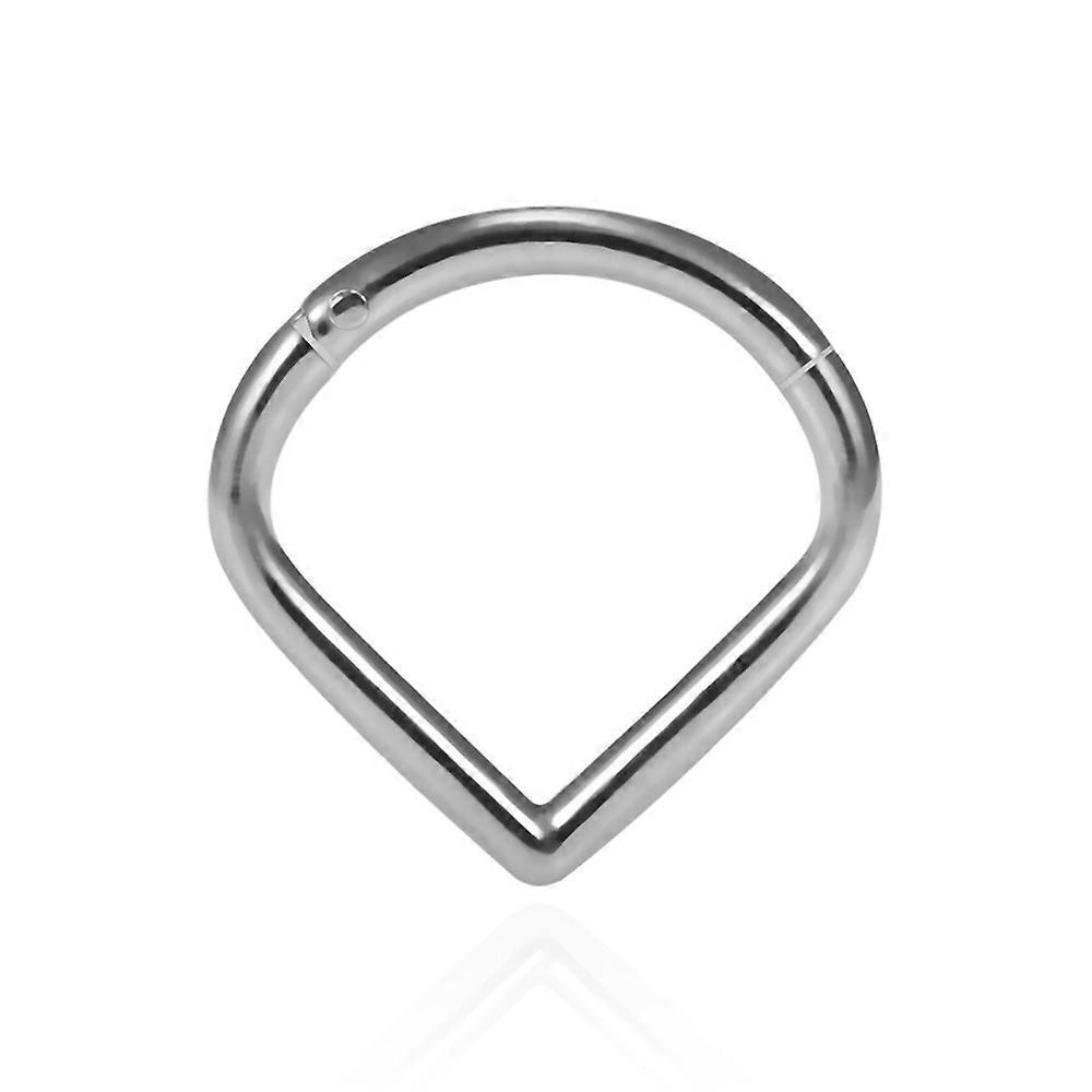 G23 Grade Titanium V-shape Classic Hinged Segment Ring