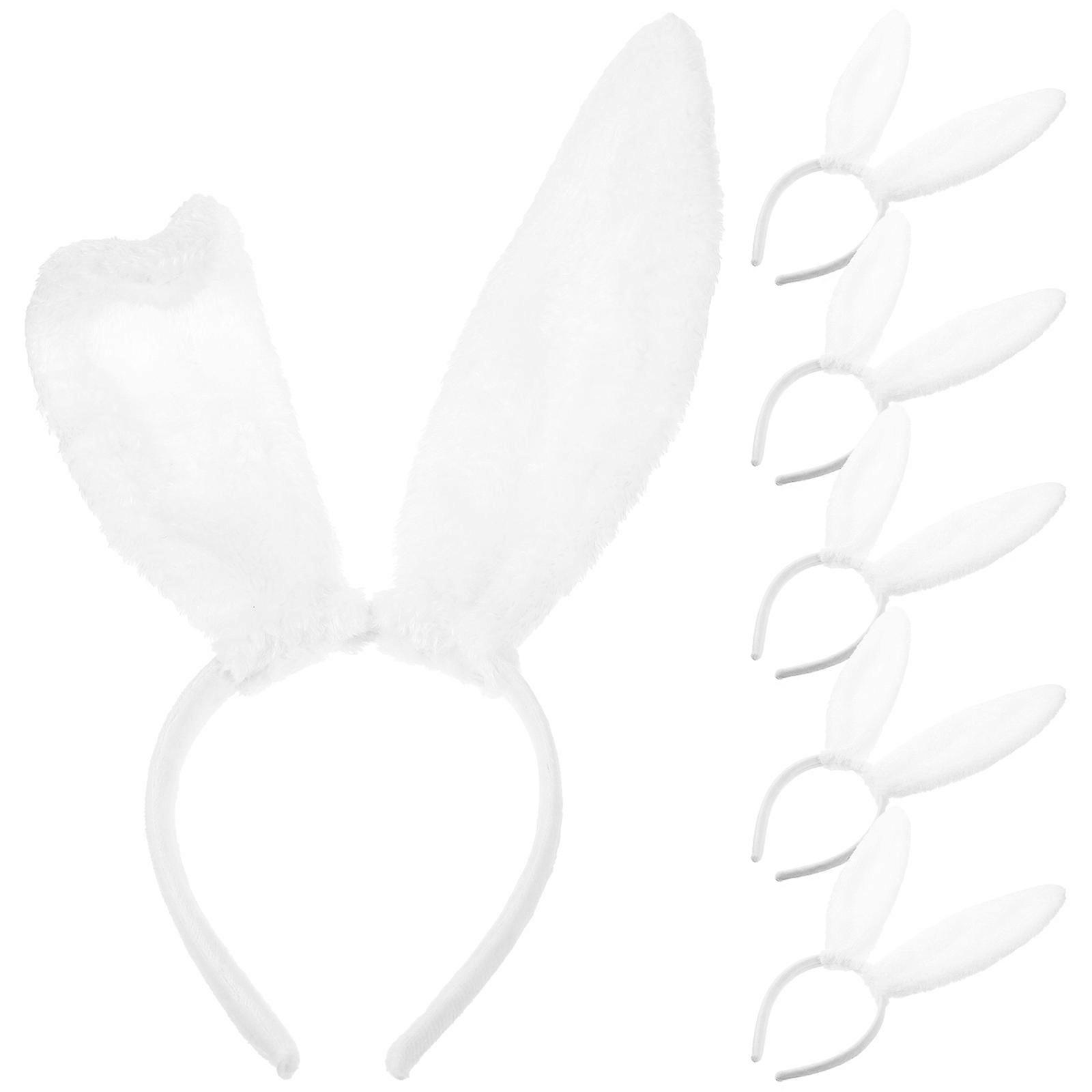 Cosplay Bunny Ear Headband Cute Plush Bunny Ears Shape Photo Prop Stage Performance 6Pack