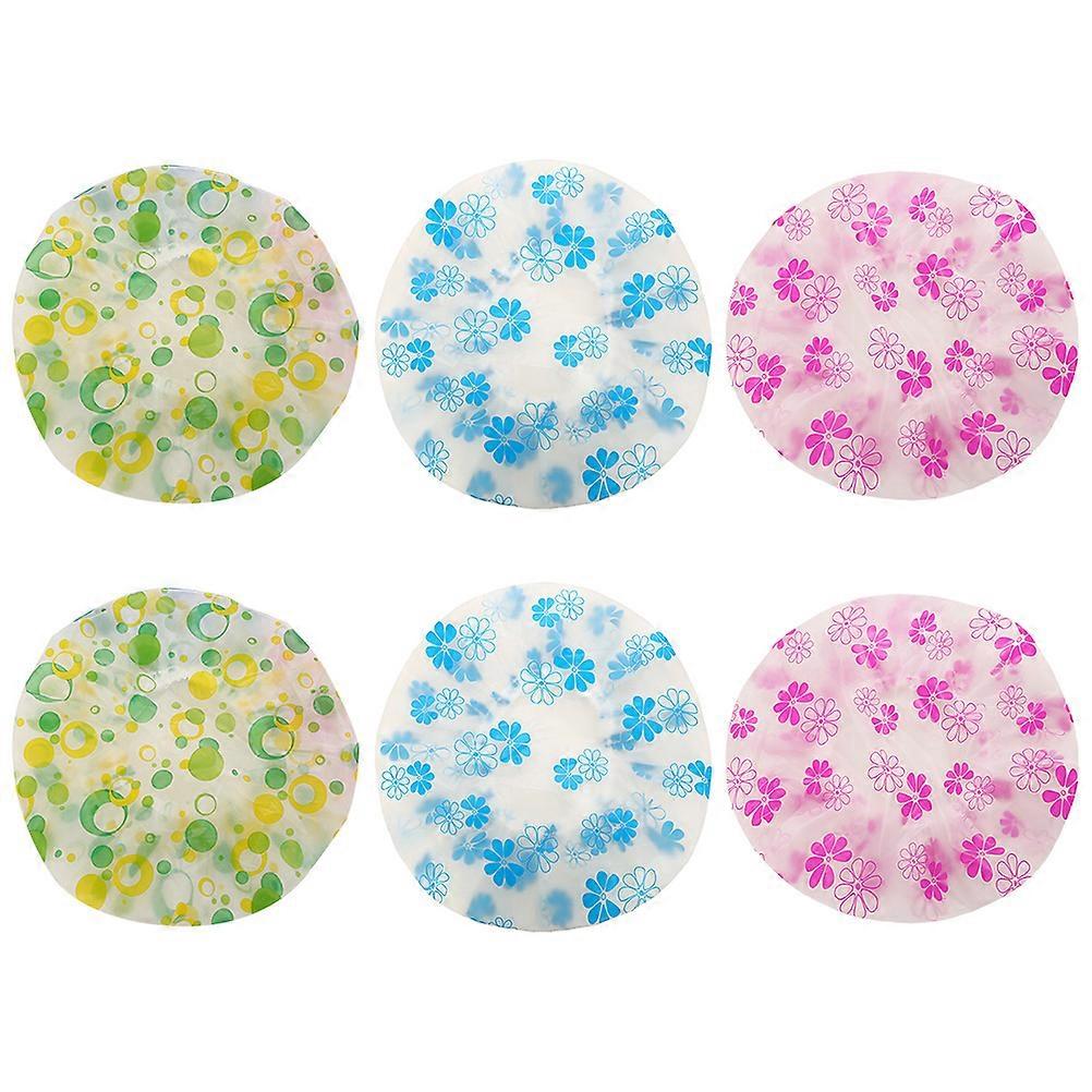 Reusable Bath Cap Waterproof Shower Caps for Barber Shop Travel Square Shape 38x38cm Assorted Color 10Pcs