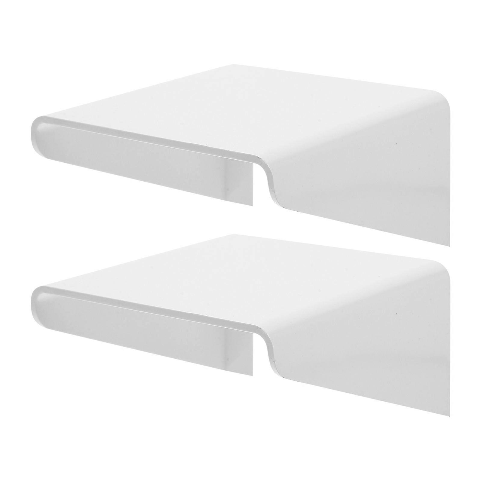 リビングルーム用の壁棚ホームオフィス寝室のバスルームの装飾用のなめらかなプラスチック棚10.50X10.00X5.50CM調整可能な角度2個