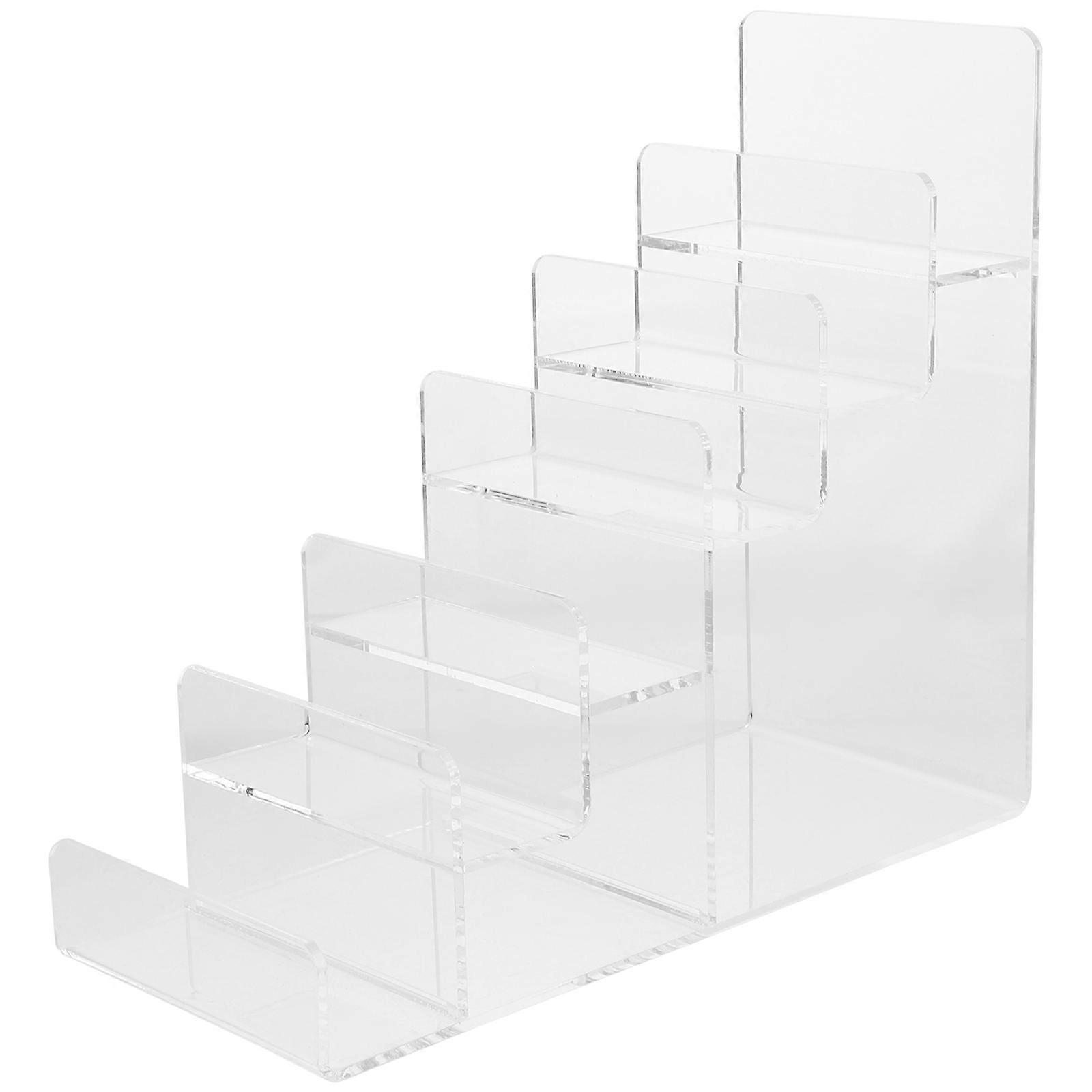 1Pc Acrylic Trapezoidal Storage Rack Wallet Organizer Multi Layer Glasses Shelf