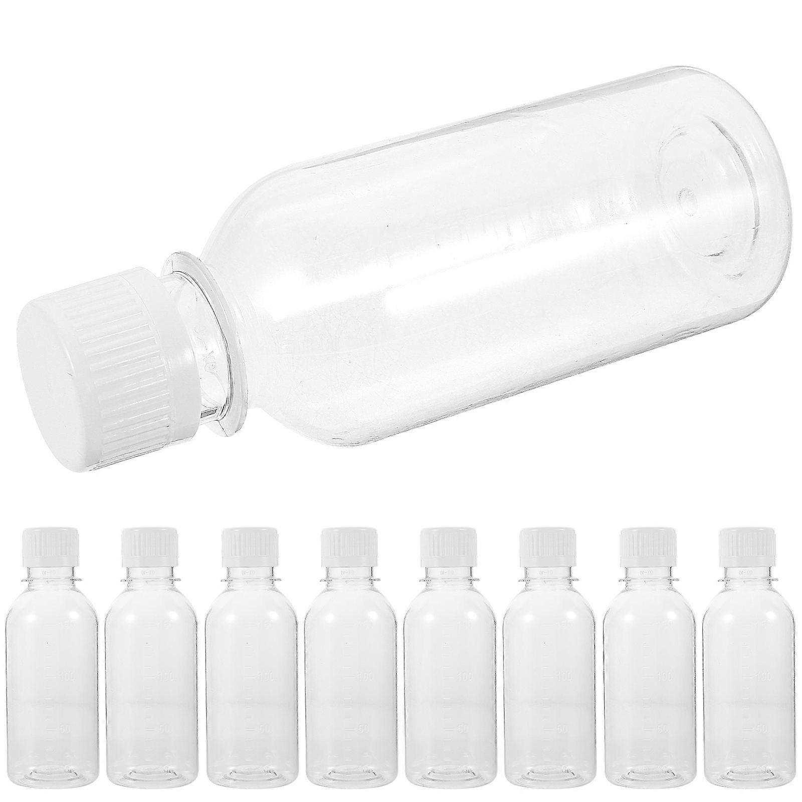 Water Containers Juice Bottles For Various Occasions Family 12Pcs Transparent Cylindrical Empty Juice Bottles