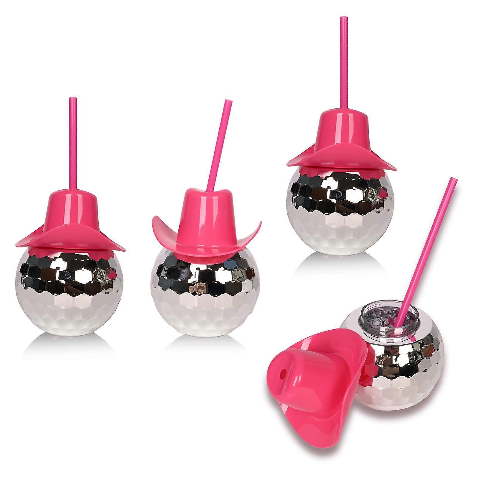 4 Pack 600ml Electroplated Round Cowboy Hat Water Cups  Cocktail Night Club Party Supplies  Cocktail Glass