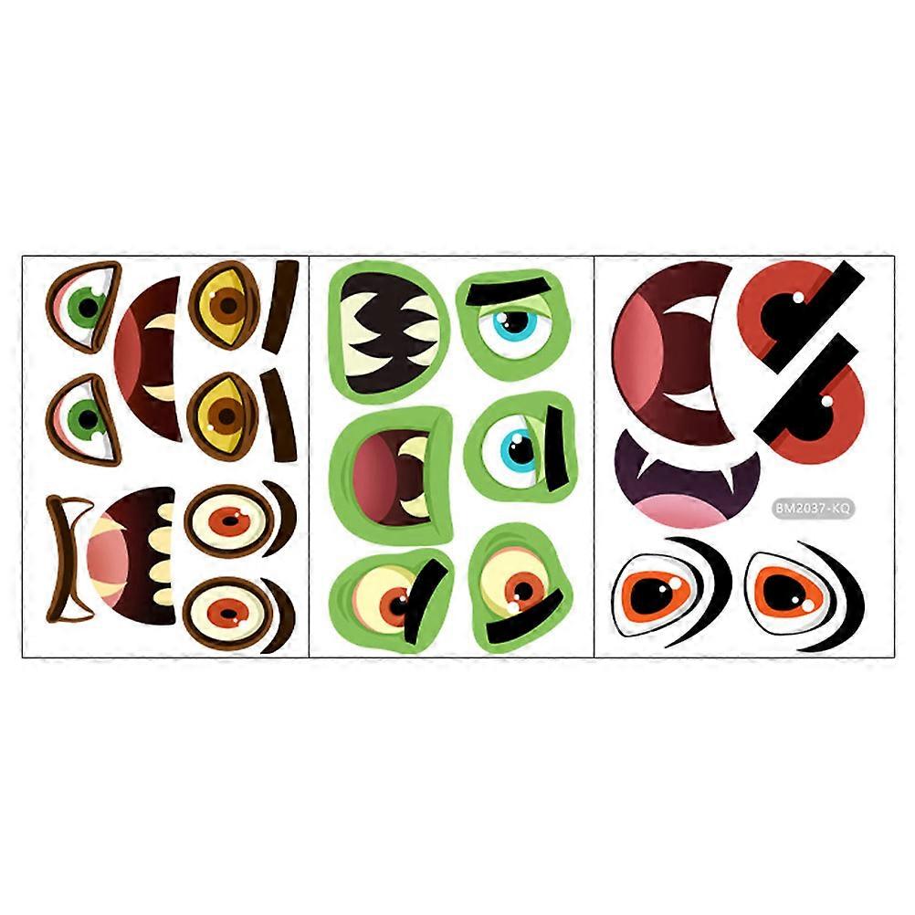 Halloween Stickers DIY Decorative Pumpkin Stickers Party Pumpkin Assorted Color 30.00X20.0cm Decorative 3 Sheets
