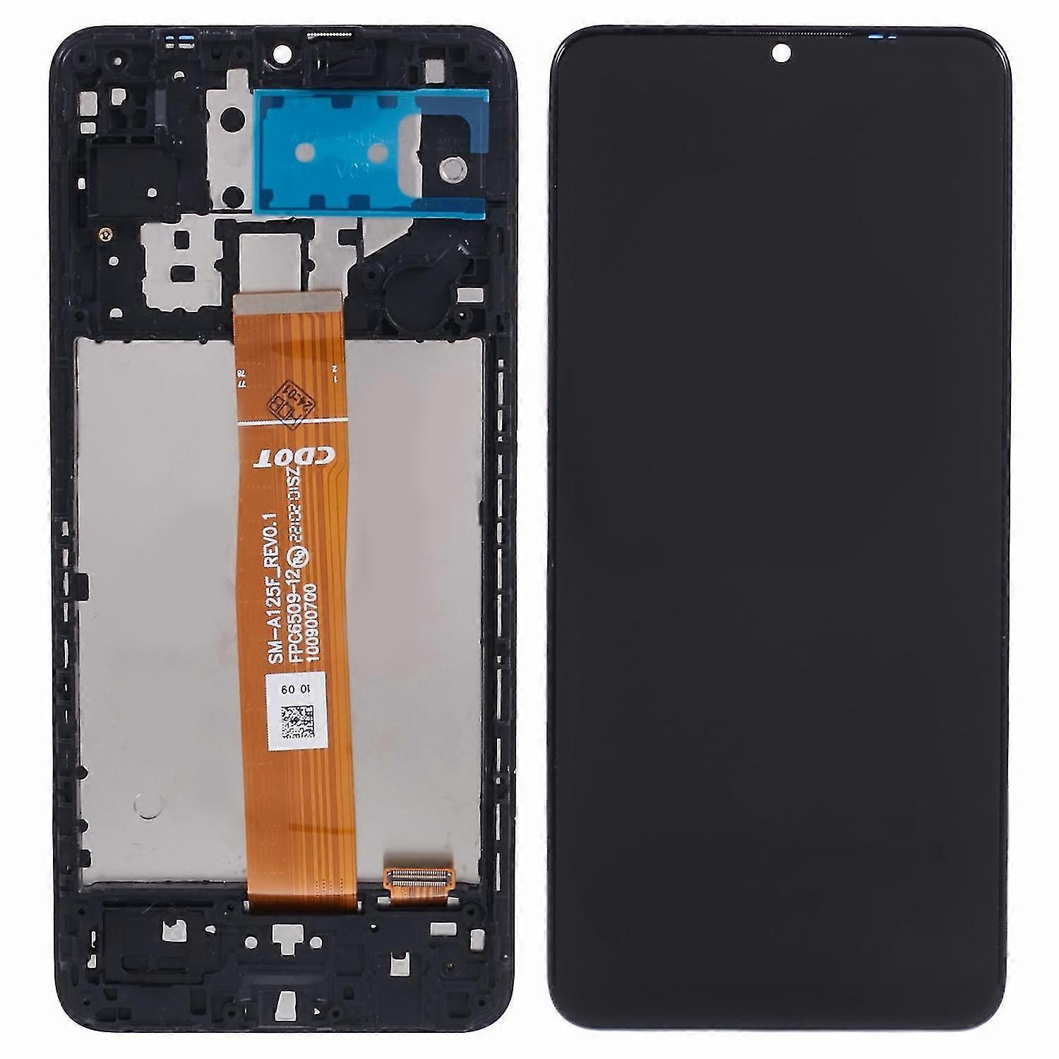 LCD Screen and Digitizer Assembly with Frame for Compatible Brand Galaxy A12 A125 Grade C (In-Cell Technology)