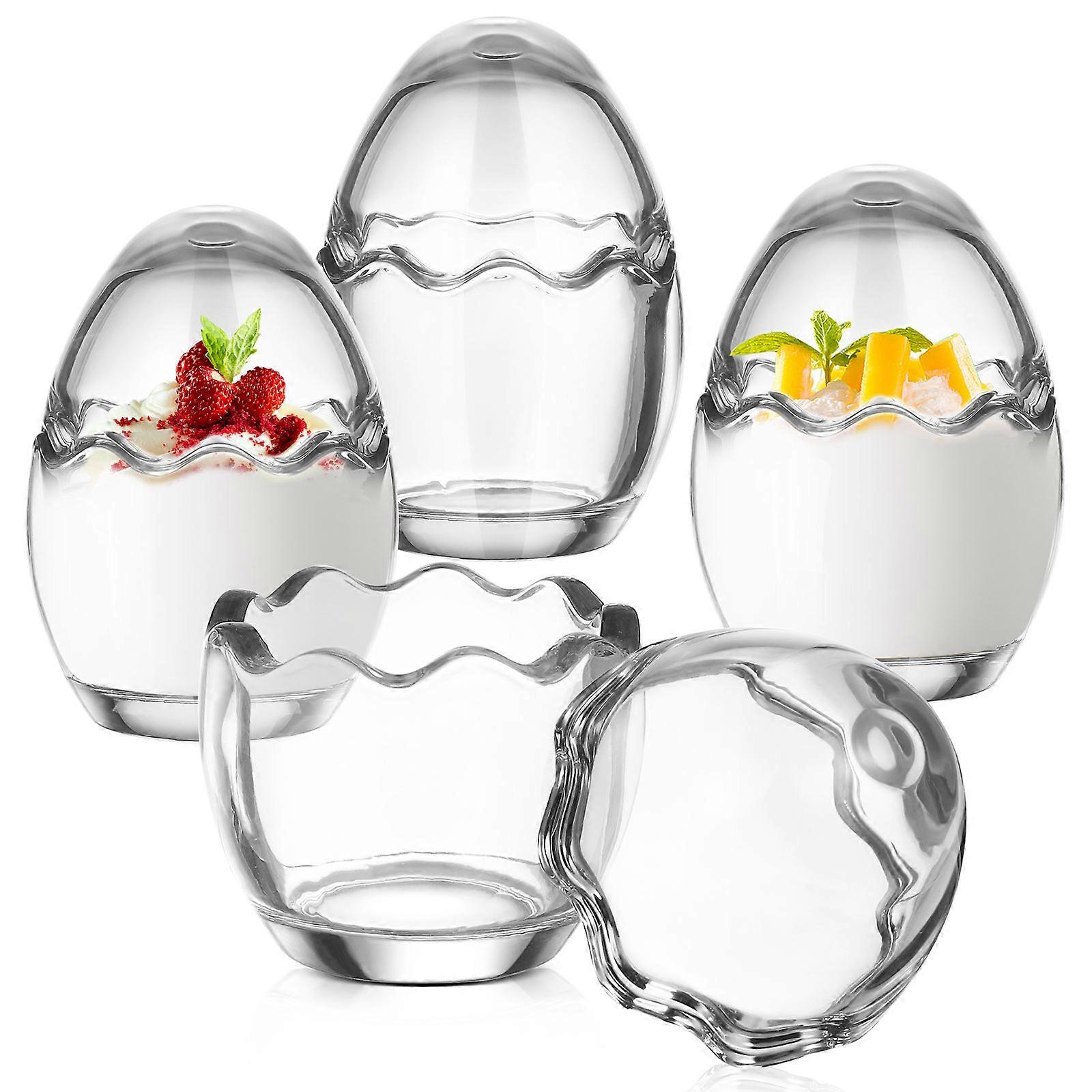 Glass Pudding Cups for Dessert Use Premium Transparent Material Easy to Clean 4 Pieces