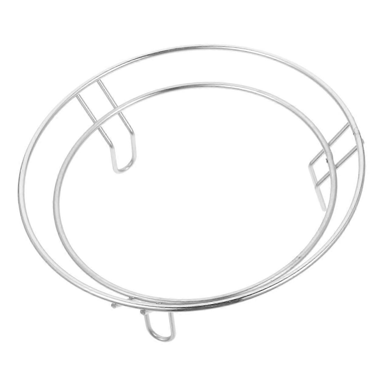 Stainless Steel Pot Frame Wire Frame For Cooking Wok Rack Wok Holder Worktop Pan Frame Frying Rack Silver 22x17x6.5cm