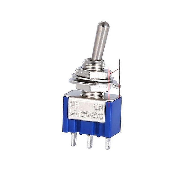 5PCS MTS-302 MTS-403 Miniature SPDT DPDT Reset Latching Toggle Switch 125V 6A ON-ON Electrical Switches One Size