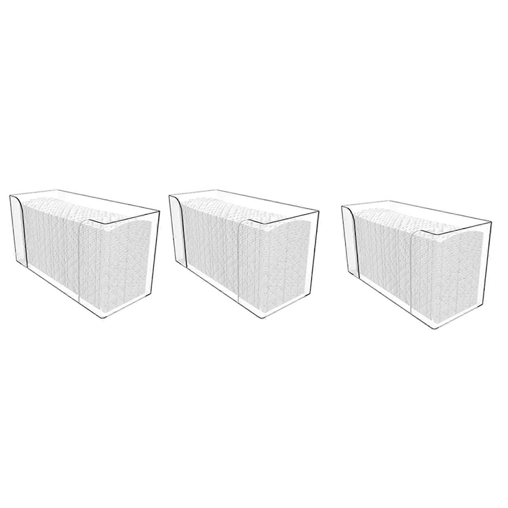 Pack of 3 Clear Paper Hand Towel Dispenser for ZFold, CFold, or Multifold Paper Towels