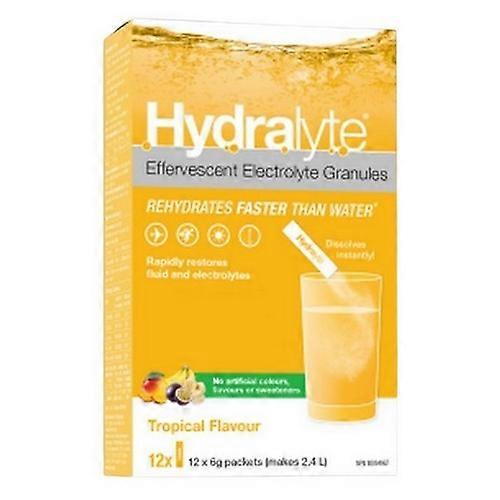 Hydralyte Electrolyte Granules Tropical, 12 Count (Pack of 2)