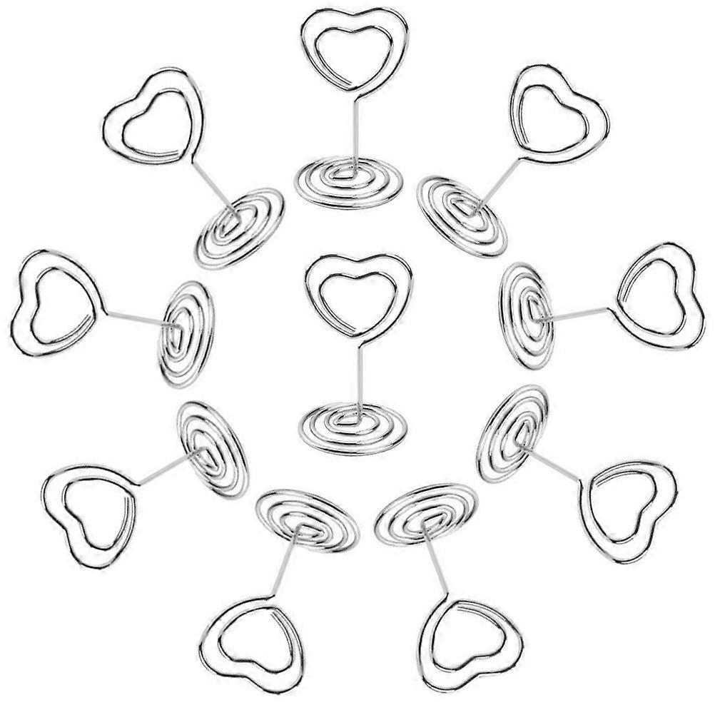 Clip Photo Holders Table Cards Holder Displaying Photos 50mm Heart-Shaped Base 20Pcs