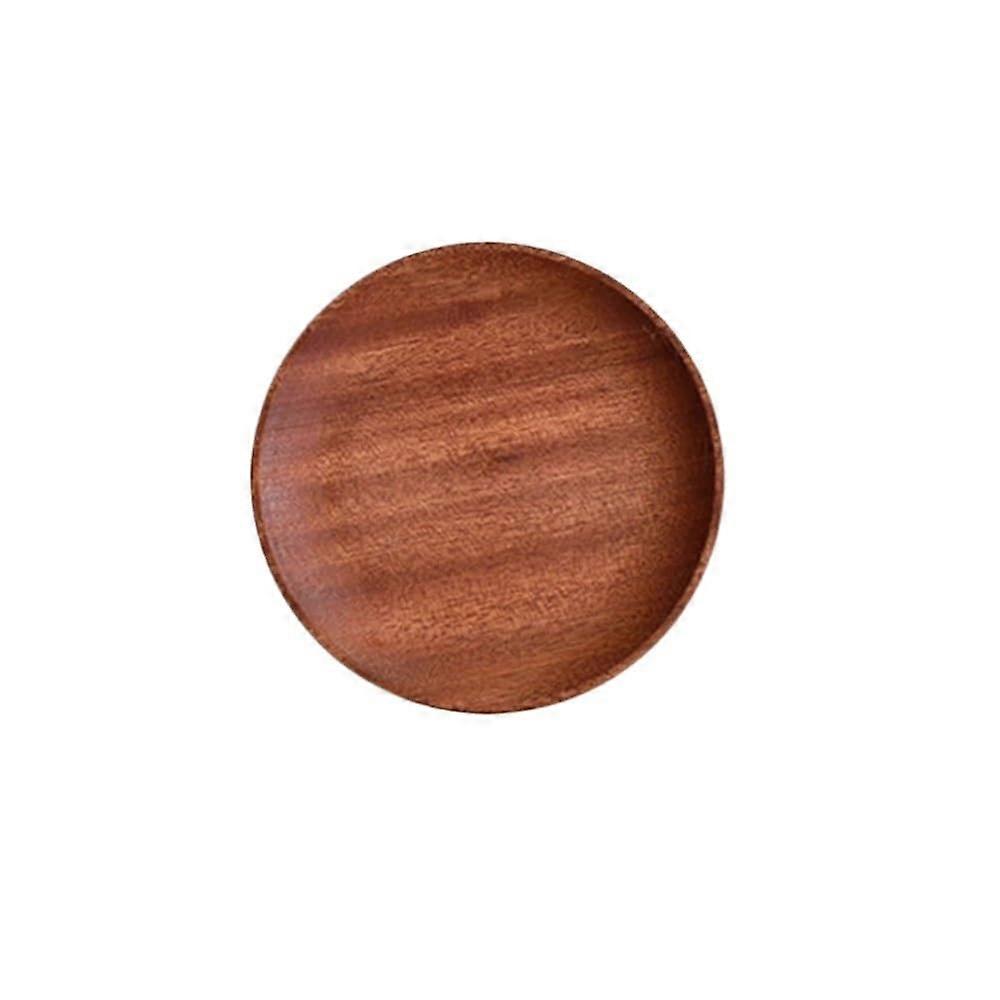 Multifunctional Wooden Bread Plate Set, Snack and Fruit Serving Plates, 2-Piece Brown for Family Buffet and Entertaining