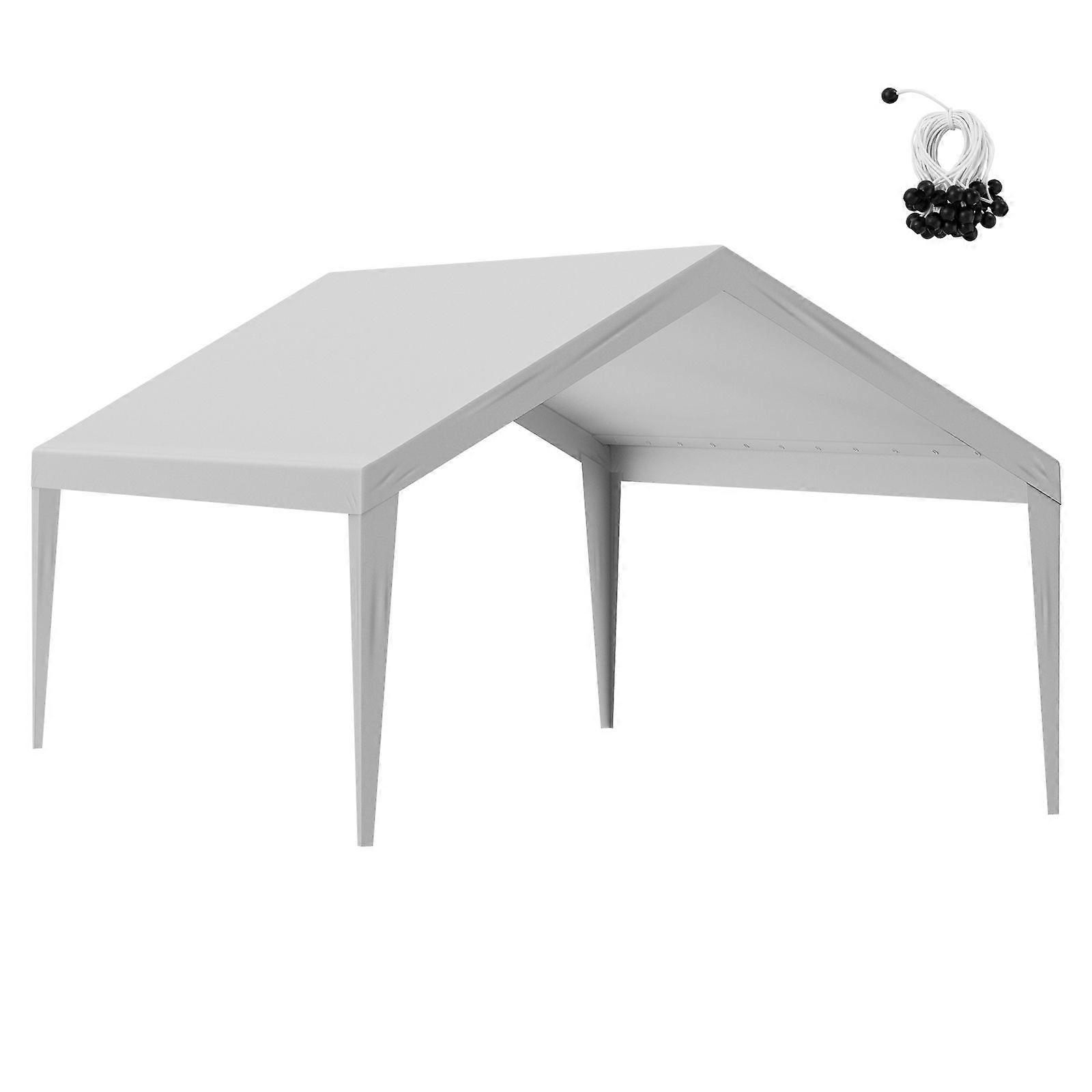 Housse d’auvent de remplacement pour abri d’auto 13 x 20 pi, bâche d’abri de tente supérieure de garage robuste imperméable et protégée contre les UV