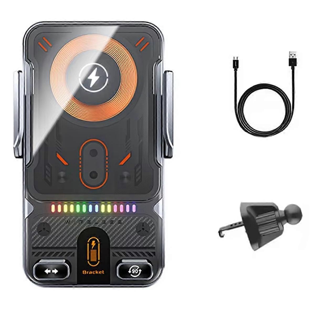 Wireless Car Phone Holder 15W Wireless Fast Charging Infrared Induction Phone Stand Universal Trans