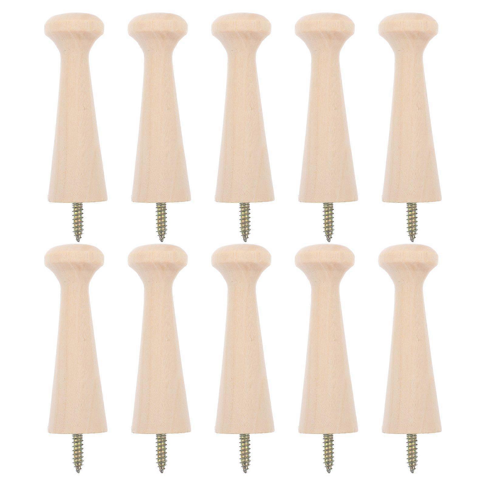 10kpl ruuvaa ravistintapit puiset tapit seinätappien ripustamiseen puinen koukkutappiteline