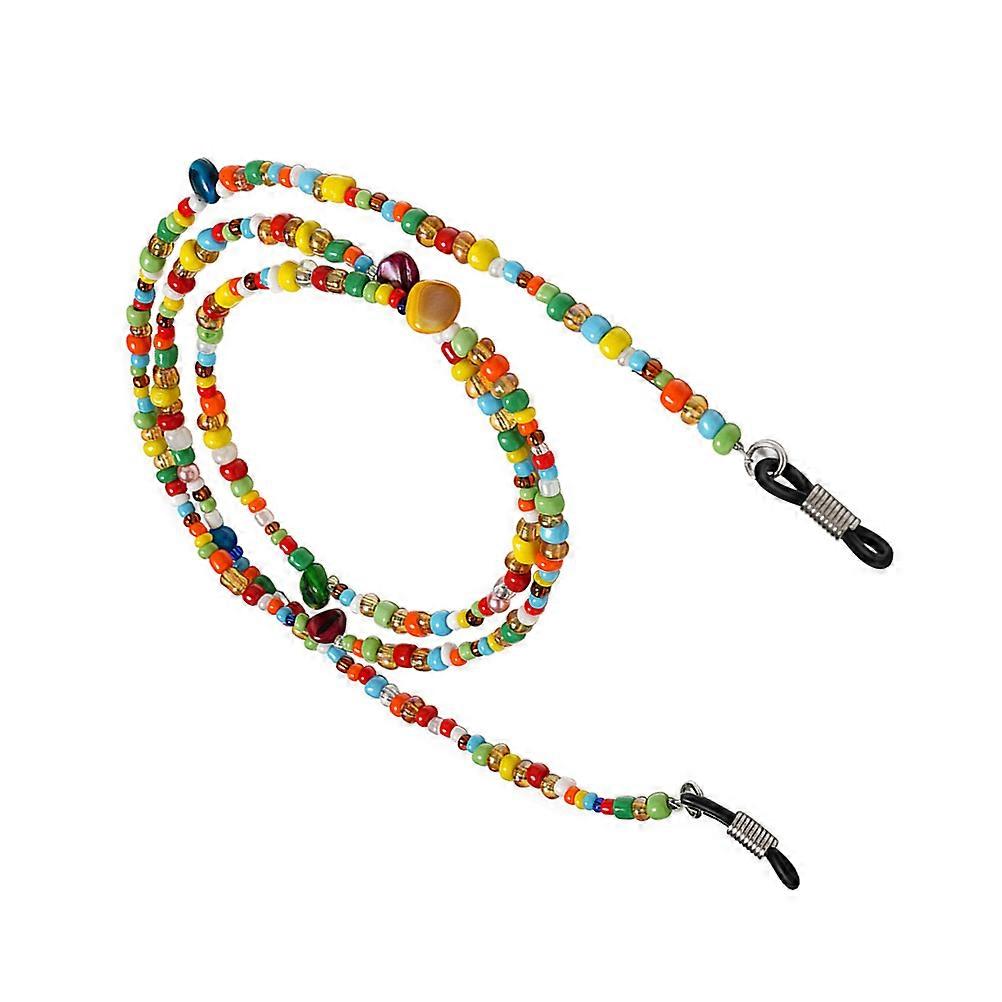 Eyeglasses Chain Colorful Beads Eyeglass Strap for Anti-Slip Use 2Pcs