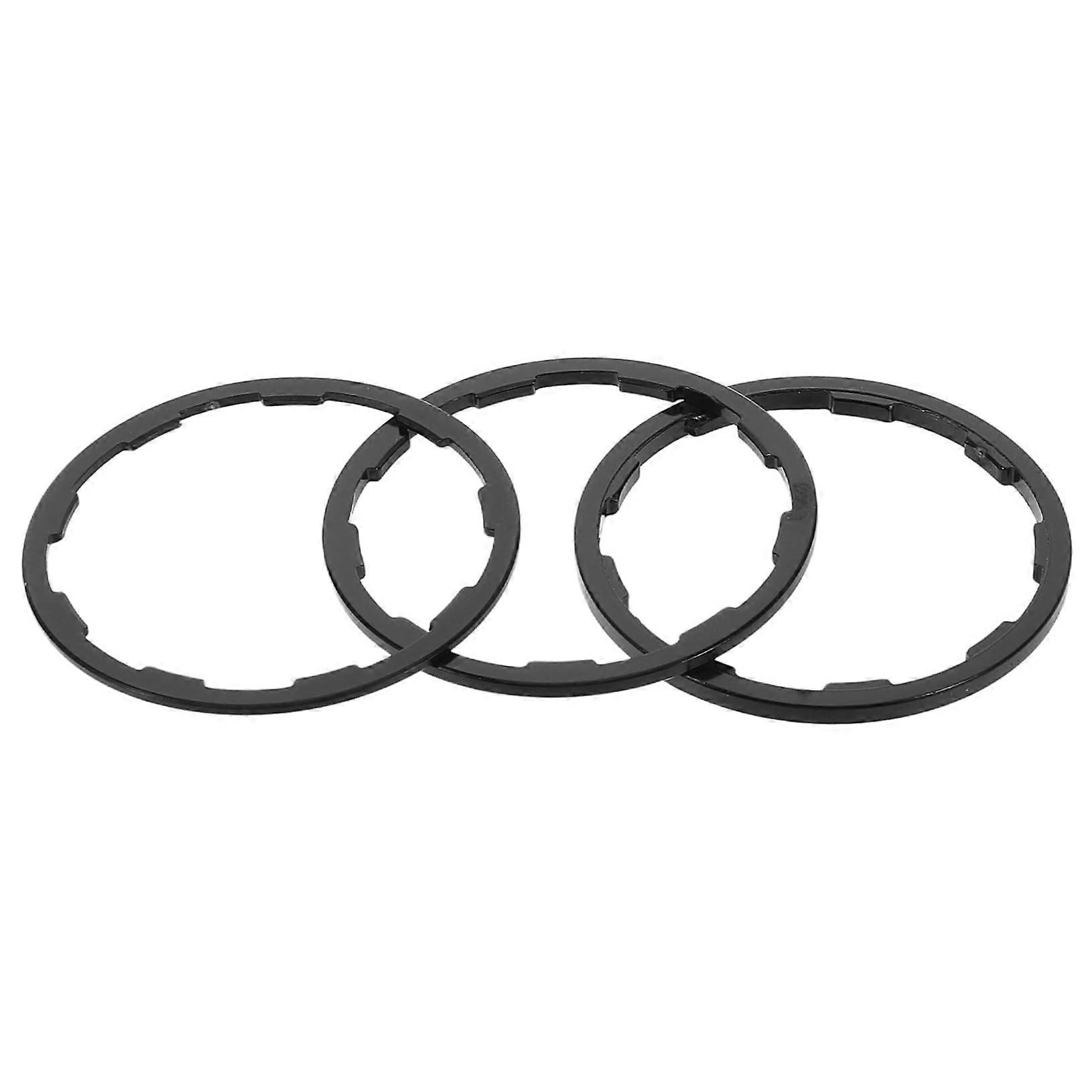 3 Pieces Black Aluminium Alloy Bike Cassette Spacer Set for 8/9/10 Speed Shimano and SRAM Compatibility