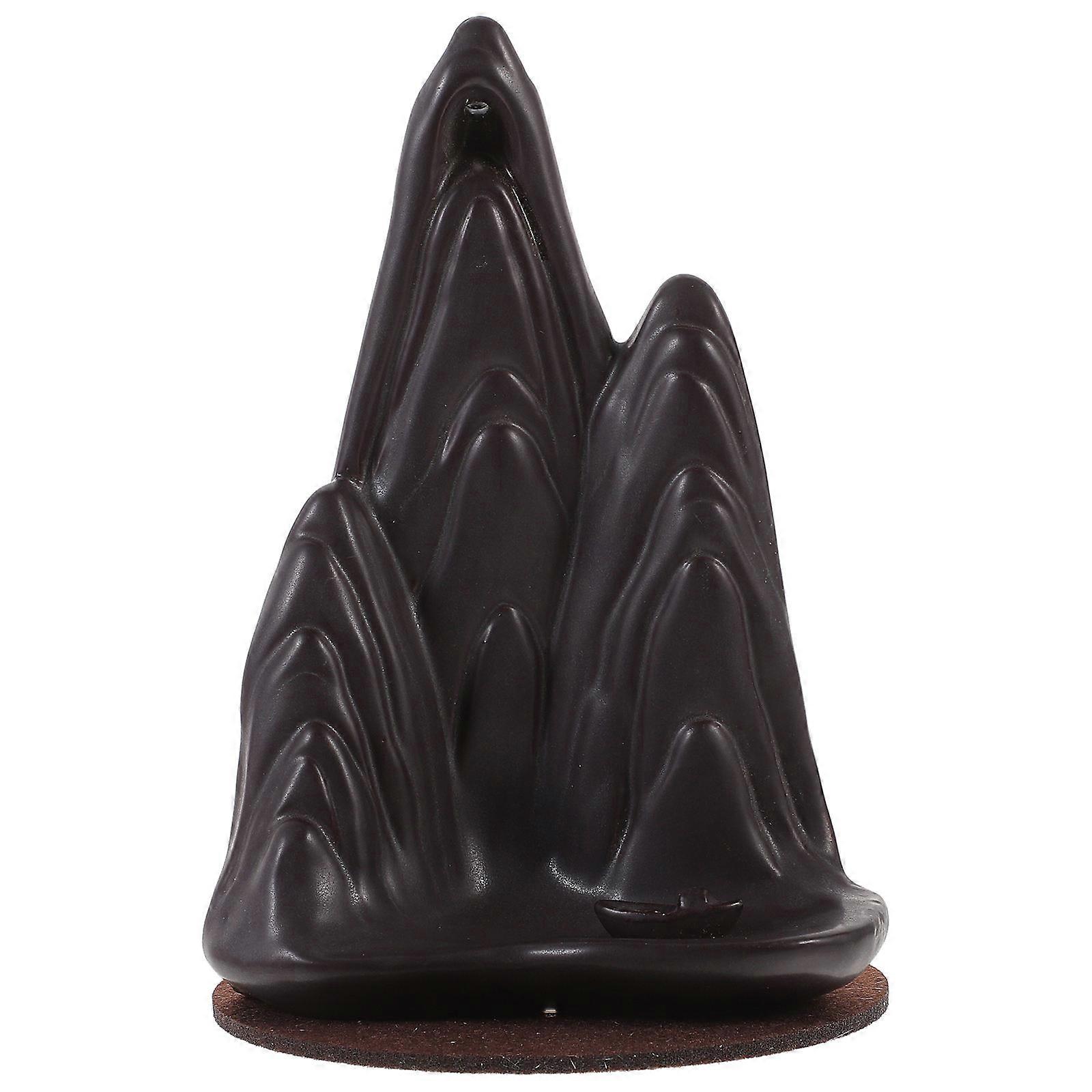 Ceramic Backflow Incenseholde Censer Mountain Waterfall Design For Yoga Relaxation 1Pack