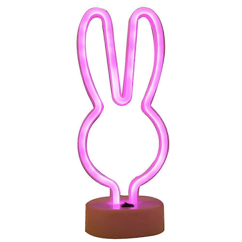 Small Bedside Lamp Cute Bunny Night Light For Hotel Lobby Corridor Exhibition Hall 10x10x25cm USB Powered 1Pack