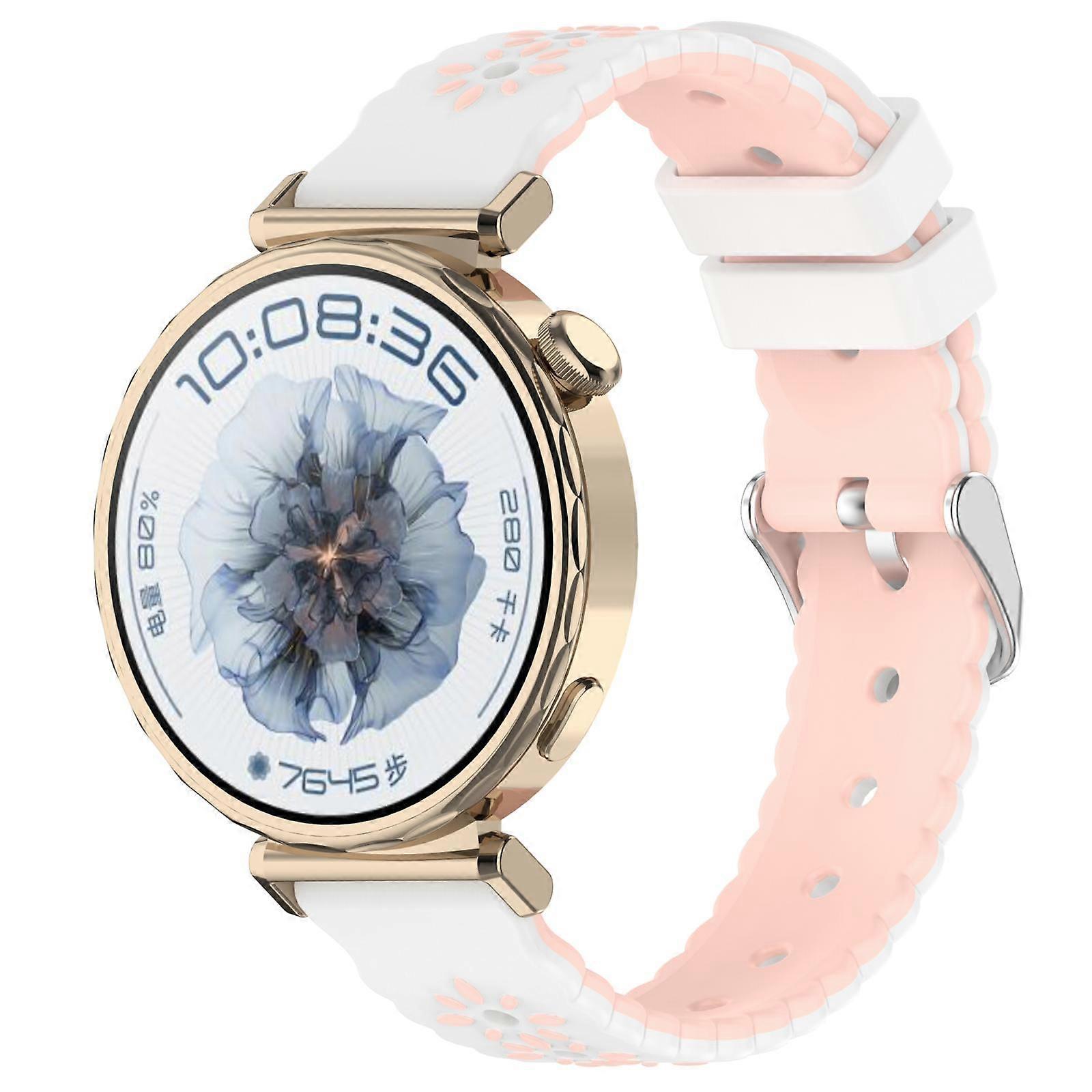 Two Color Sunflower Silicone Watch Band