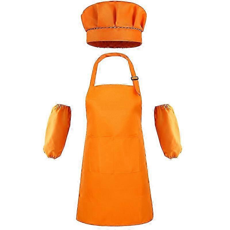 Child's Apron Set with Chef Hat, Perfect for Baking, Painting, and Cooking