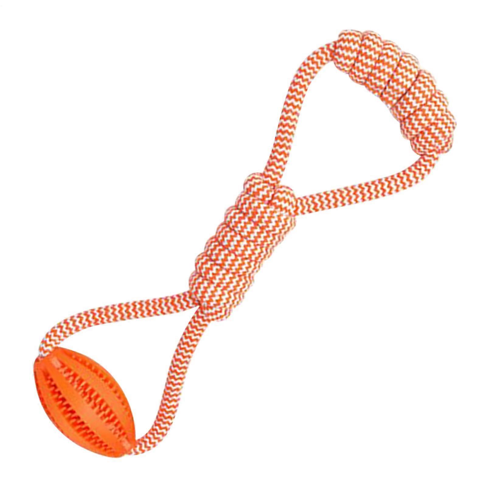 Dog Toy for Aggressive Chewers – 5cm Puppy Dental Chew Toy with Cotton Rope, Tug Ball, Washable for Medium and Small Dogs, Orange