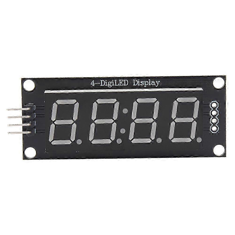 LED Display Tube Module 4-Digit 7-Segment Suitable for Use with Arduino TM1637 Library Yellow