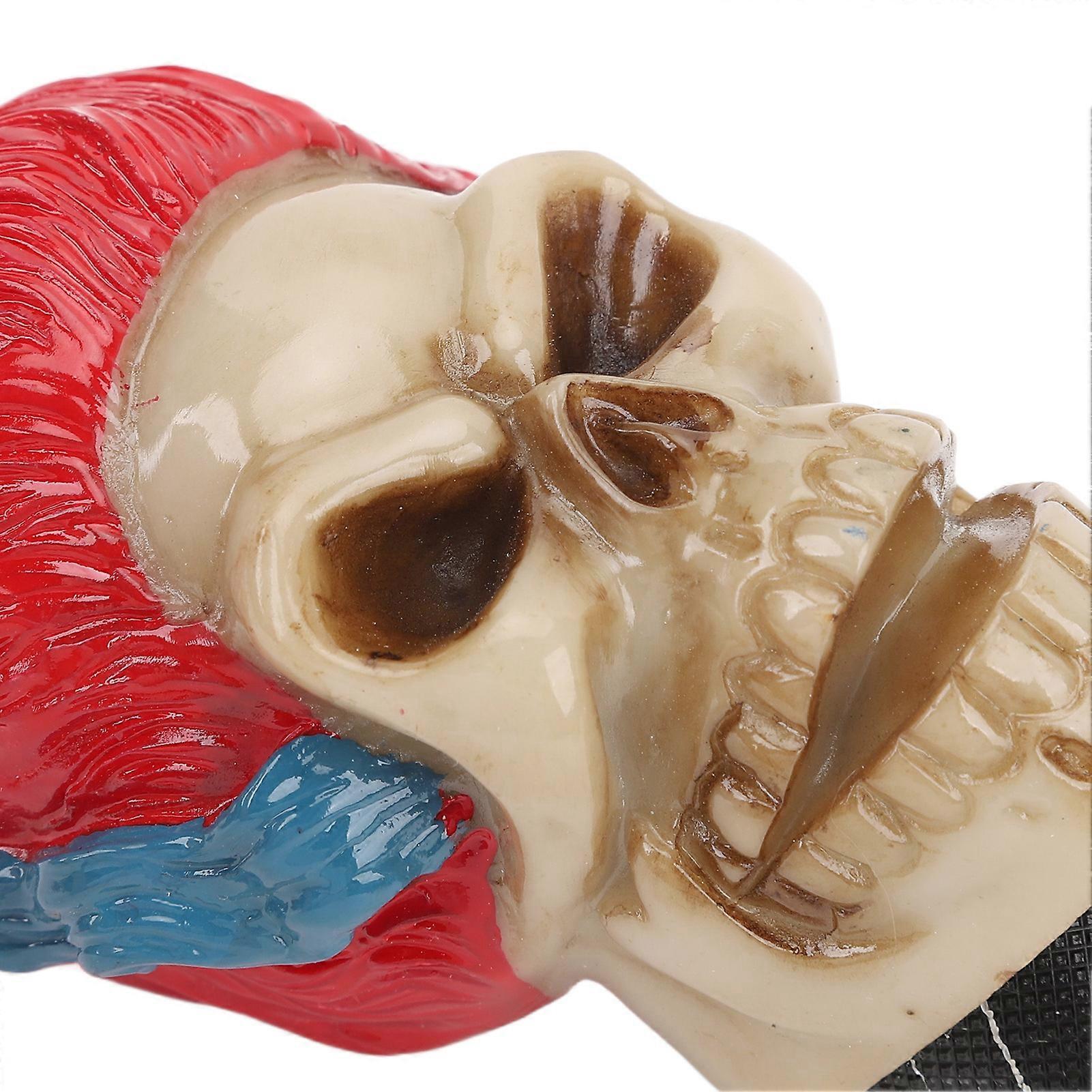 Skull Shifter Knob Skeleton Style Car Gear Stick Shift Head with 3 Adapters for Most Manual Automatic Transmissions Blue