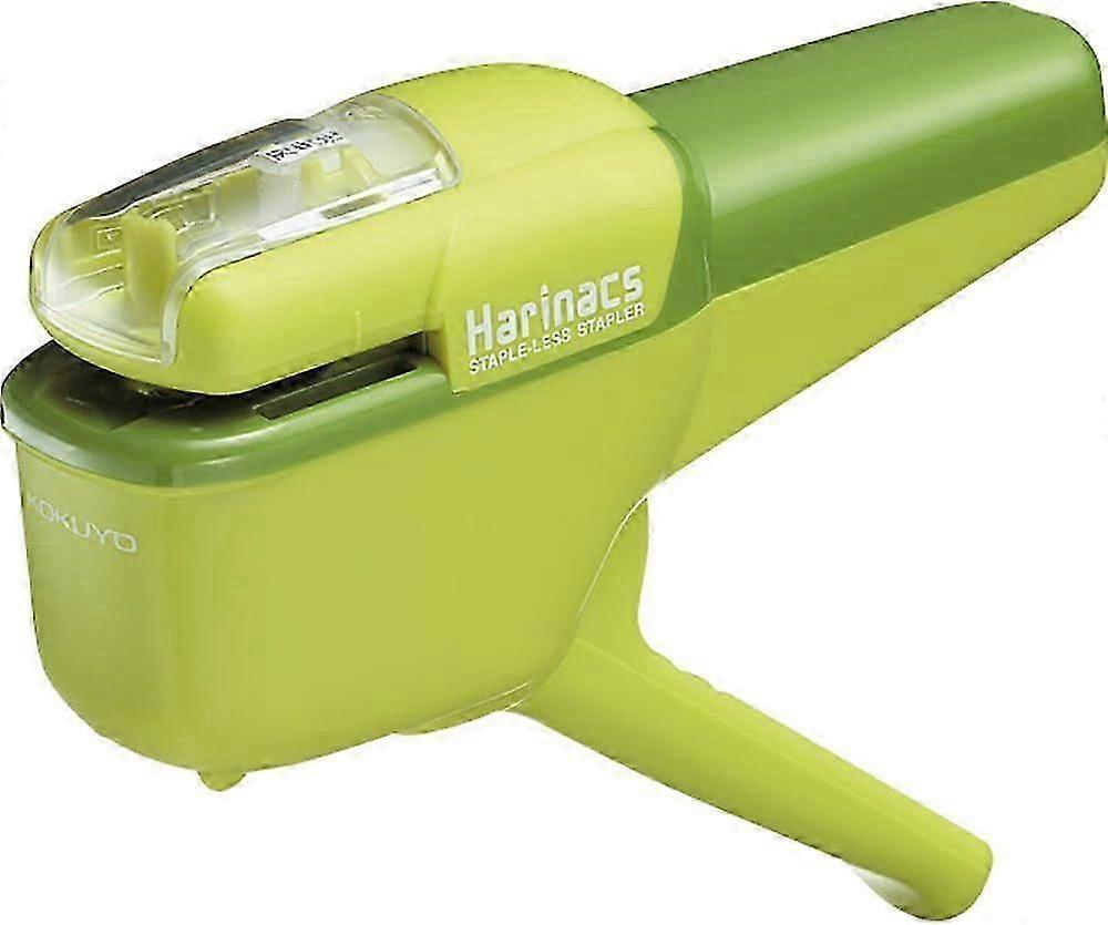Stapleless Stapler, 10 Sheets of 64gsm Copy Paper, White, Imported from Japan(Green)