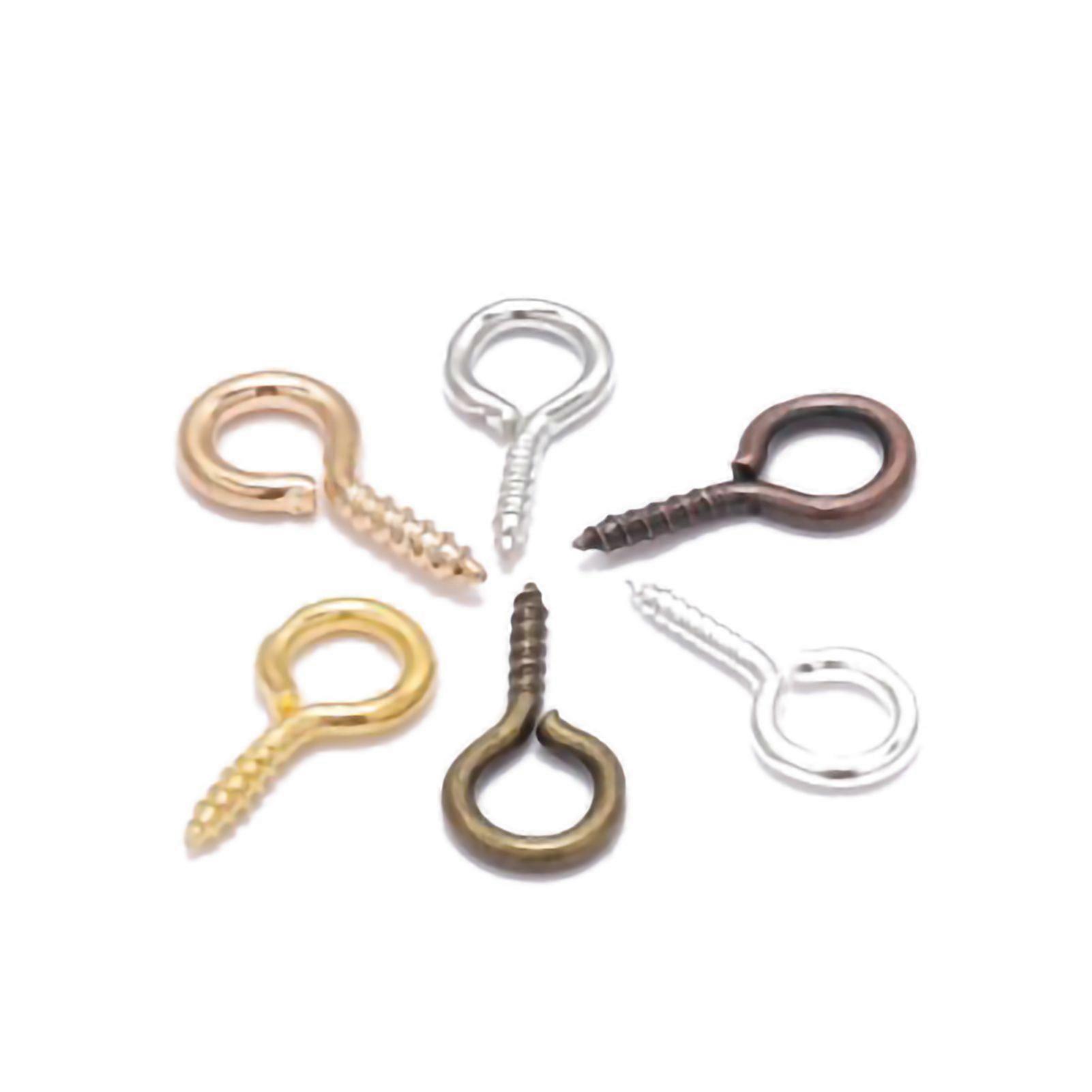 2025 Latest Model 200Pcs Screw Eye Pins Bright Shiny Hand Grinding Polishing