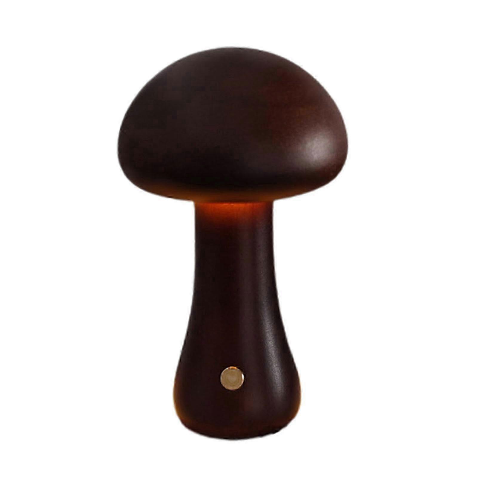 Portable Dimmable USB Charging Wireless Wooden Table Lamp for Desktop Decoration