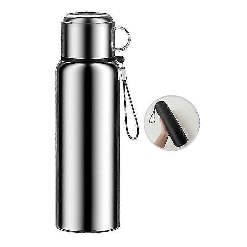 Stainless Steel Vacuum Flask with Temperature Display, Portable for Hot and Cold, 600/800/1000/1200/1500ML