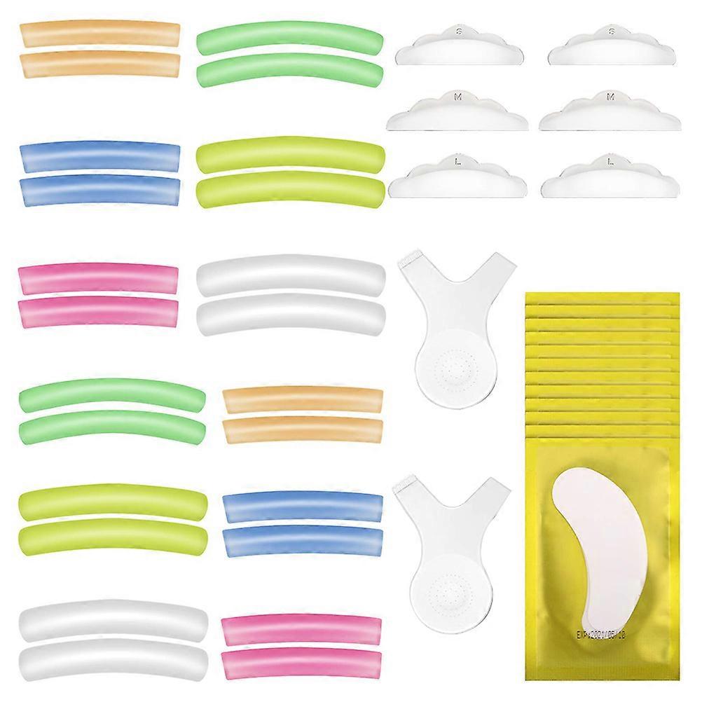 Eyelash Curling Gasket for Salon Use Silicone Pad Set Assorted Color Practical Beauty Tool