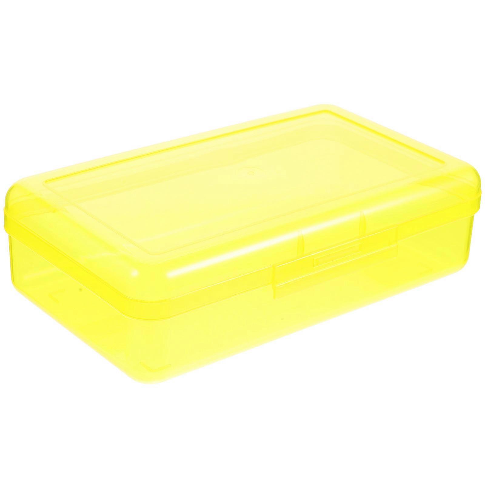 Pencil and Stationery Storage Box Large Capacity Storage Portable Desk Organization Students Teachers 1Set