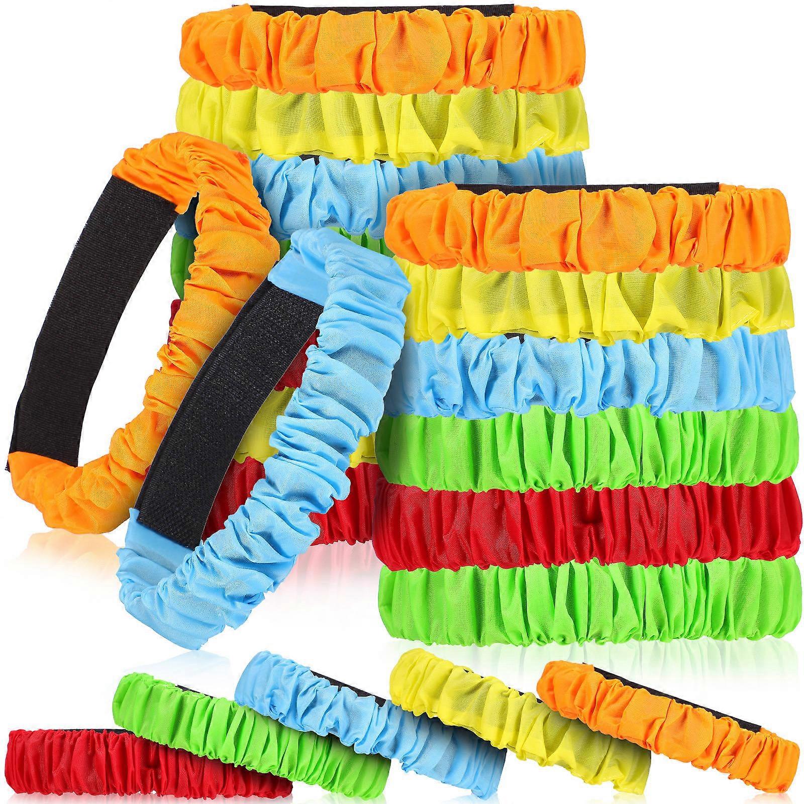 20pcs Elastic Race Bands for Three Legged Races, High Elasticity, Easy to Clean, Ideal for Outdoor Games & Team Activities