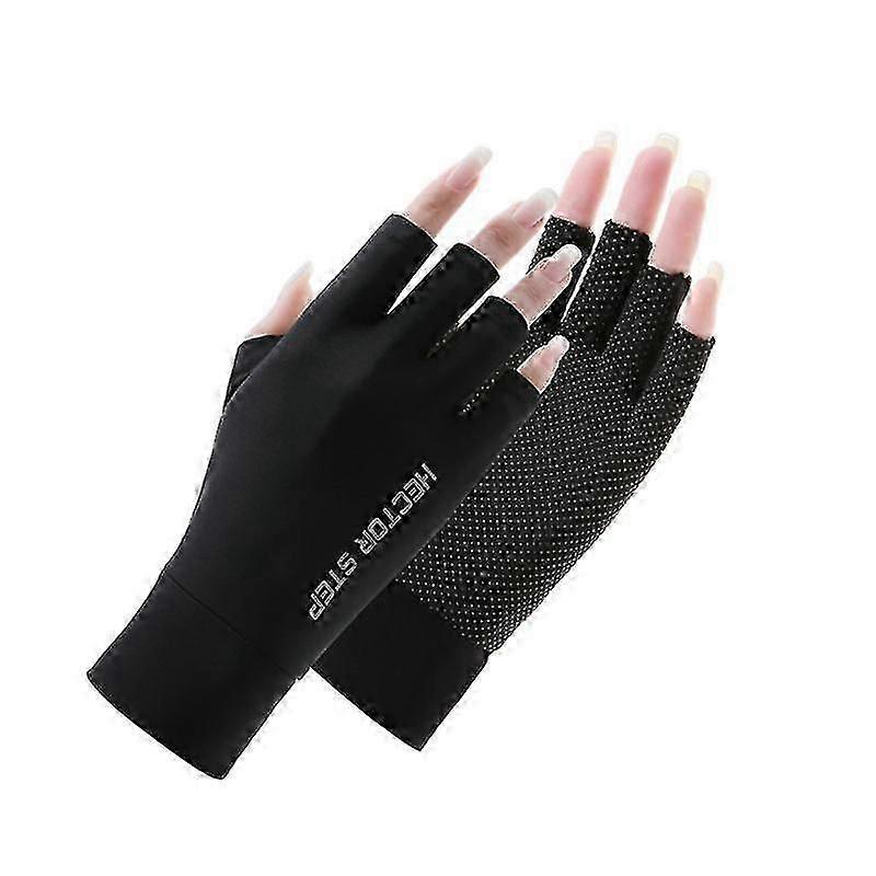 UPF 50+ Fingerless Sun Gloves for UV Protection Hand Cover for Women Fishing, Driving, Cycling & Hiking